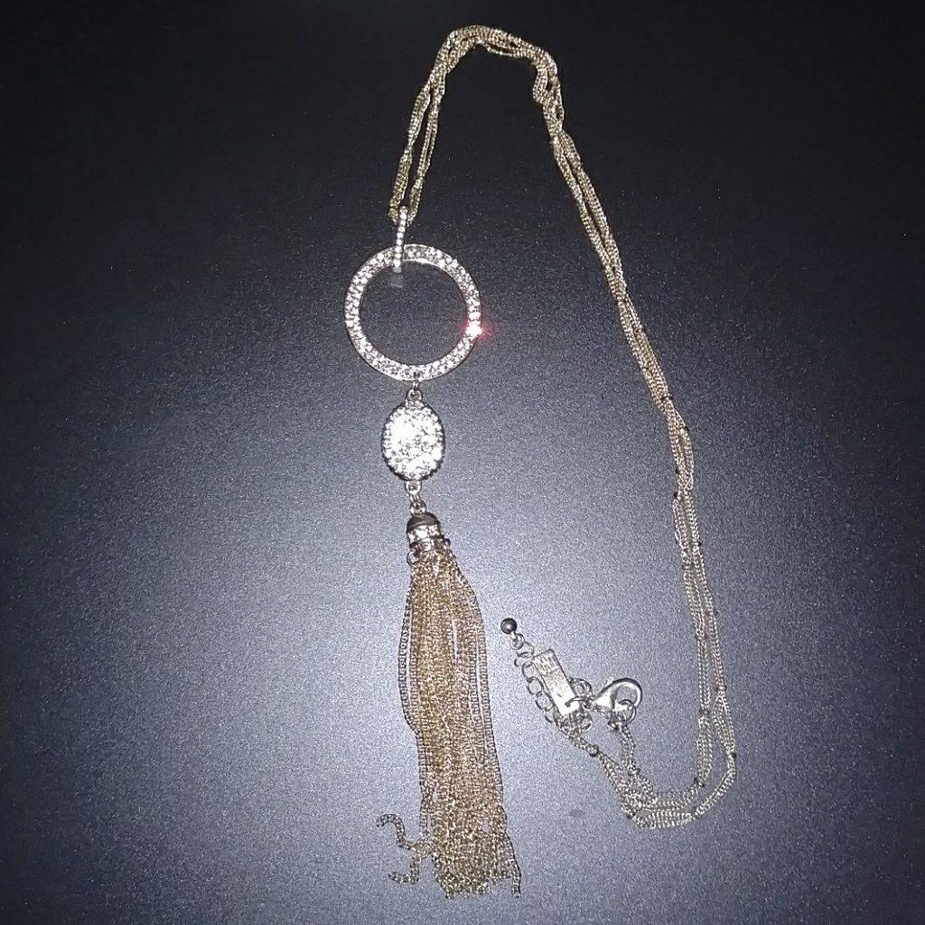 Inc Gold Long Necklace With A Tassel 12$